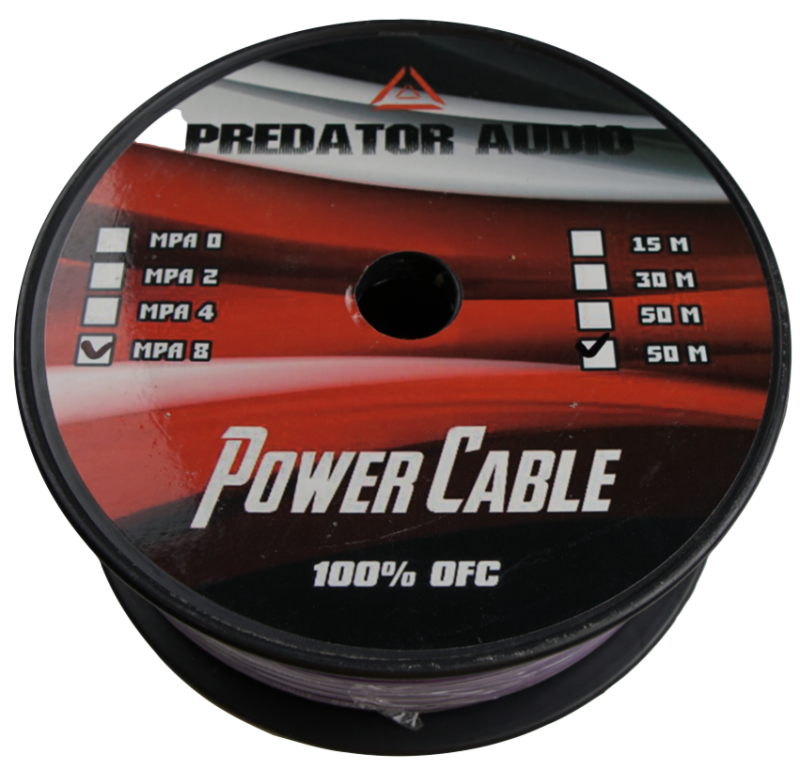 Силовой кабель PREDATOR 8GA МЕДЬ