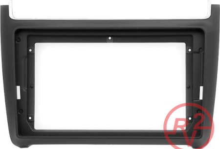 Комплект рамка + проводка для VOLKSWAGEN Polo 2009+ (черный)