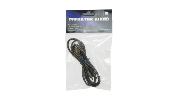 Межблочный кабель Predator Audio 2RCA MA1 1 метровый 2х канальный